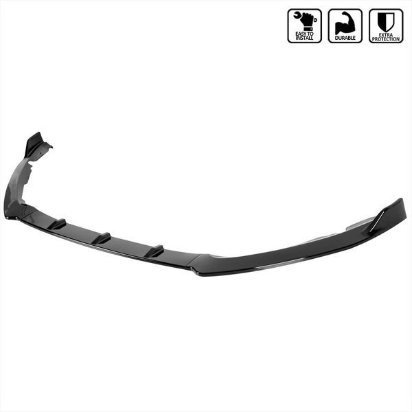 Spec-D Tuning FRONT BUMPER LIP GLOSSY BLACK LPF-FUS19GB-PQ